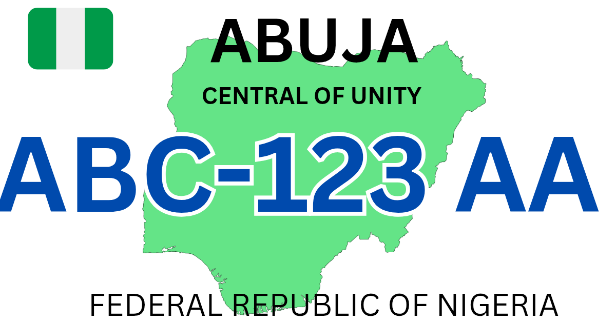 ABUJA FCT federal capital territory plate number codes - eduweb